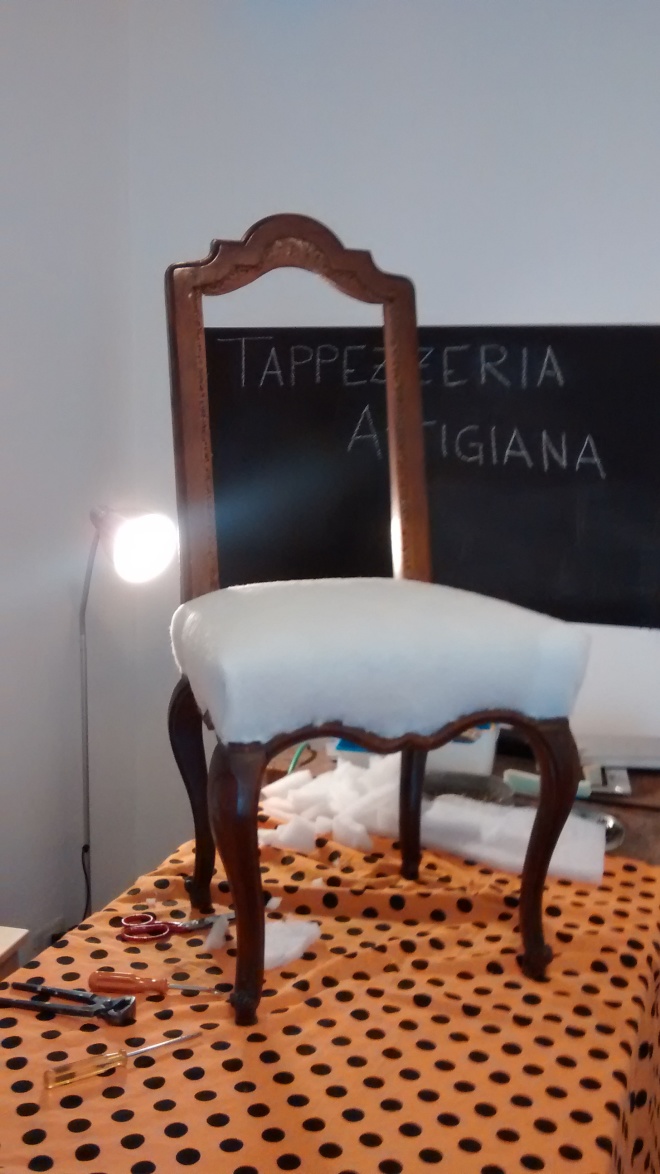 Sedia fiori lino