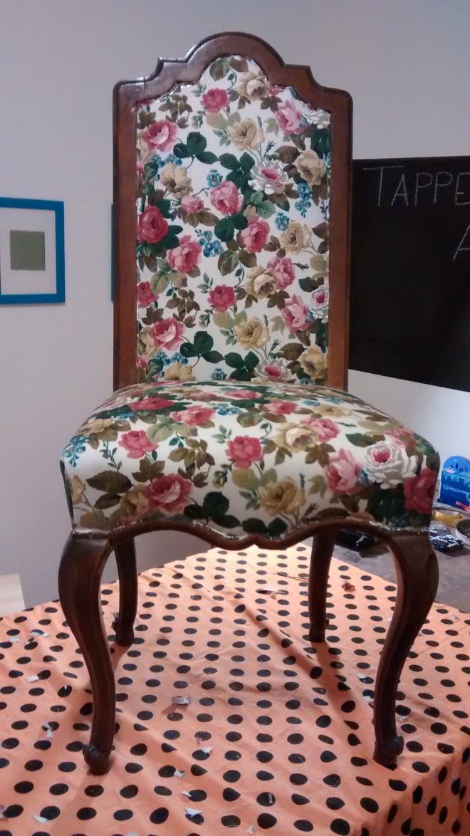 Sedia fiori lino