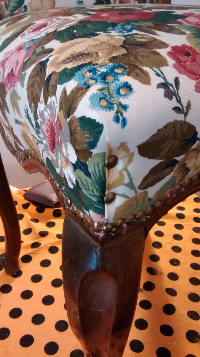 Sedia fiori lino
